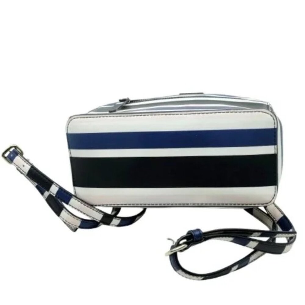 KATE SPADE~Laurel Way~STRIPED BACKPACK BAG in CRUISE SHIP BLUE - Picture 4 of 6